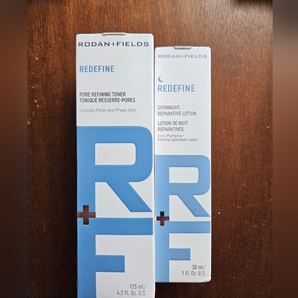 Rodan + Fields REDEFINE Pore Refining Toner and Overnight Reparative Lotion